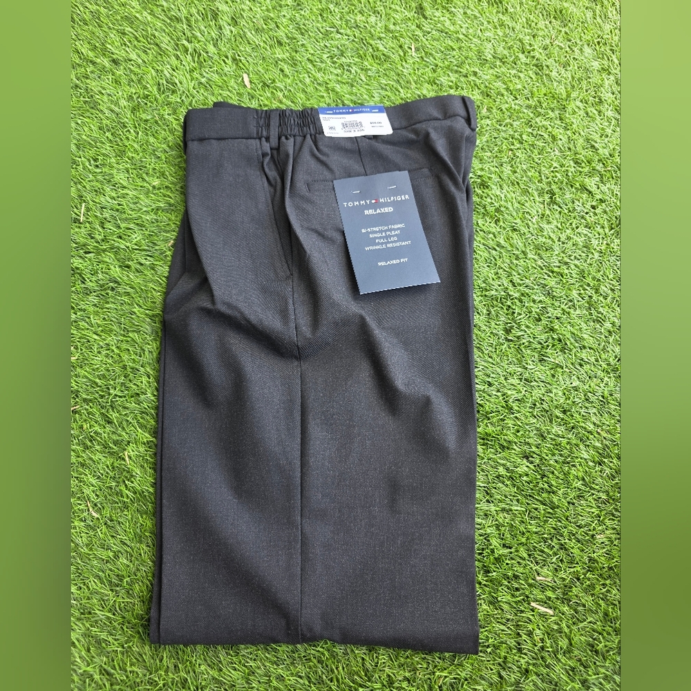 Tommy Hilfiger Mens Dress Pants 34x32 Stretch New Charcoal $95 MRSP Career - Picture 2 of 7
